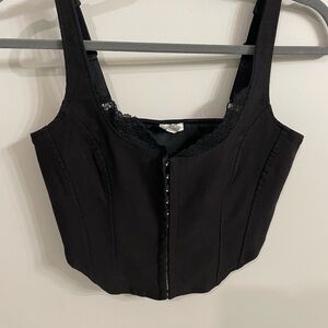 Garage Black Crop Top